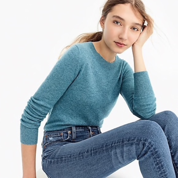 New J. Crew 100% Cashmere Long-Sleeve Crewneck Sweater XXS Grey - Picture 7 of 7